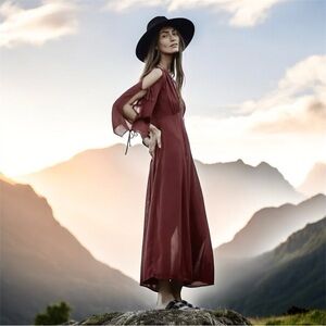 New Free People Prettiest Thing Midi Dress